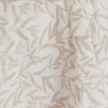 Charger l'image dans la galerie, Double gaze coton Bio branchages beiges fond blanc