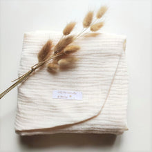 Charger l'image dans la galerie, Drap housse en double gaze de coton BIO écru pour lit bébé 60 x 120 cm ou 70 x 140 cm Fabriqué en France - Les p'tites Merveilles de Bérénice