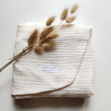 Charger l'image dans la galerie, Drap housse en double gaze de coton BIO écru pour lit bébé 60 x 120 cm ou 70 x 140 cm Fait Main en France - Les p'tites Merveilles de Bérénice