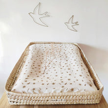 Charger l'image dans la galerie, Housse matelas à langer gaze de coton "Fleurs séchées" Made in France