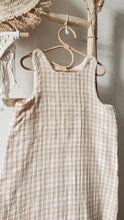 Charger l'image dans la galerie, Gigoteuse été 12-36 mois "Carreaux" beige et blanc en double gaze de coton BIO Fait Main en France - Les p'tites Merveilles de Bérénice