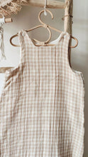 Charger l'image dans la galerie, Gigoteuse été 12-36 mois "Carreaux" beige et blanc en double gaze de coton BIO Fait Main en France - Les p'tites Merveilles de Bérénice