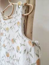 Charger l'image dans la galerie, Gigoteuse été 12-36 mois "Oranger" en double gaze de coton BIO blanc Fabrication française - Les p'tites Merveilles de Bérénice