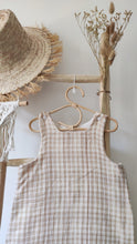 Charger l'image dans la galerie, Gigoteuse été 12-36 mois "Carreaux" beige et blanc en double gaze de coton BIO écoresponsable Fait Main en France - Les p'tites Merveilles de Bérénice