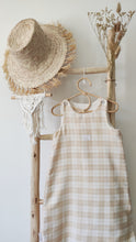 Charger l'image dans la galerie, Gigoteuse été 3-12 mois "Grands carreaux" beige et blanc en double gaze de coton BIO Fabriquée en France écoresponsable - Les p'tites Merveilles de Bérénice
