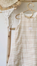 Charger l'image dans la galerie, Gigoteuse été 3-12 mois "Petits carreaux" beige et blanc en double gaze de coton BIO écoresponsable fabriquée en France - Les p'tites Merveilles de Bérénice