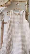 Charger l'image dans la galerie, Gigoteuse été 3-12 mois "Petits carreaux" beige et blanc en double gaze de coton BIO écoresponsable fabriquée en France - Les p'tites Merveilles de Bérénice