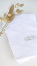 Charger l'image dans la galerie, Drap housse en double gaze de coton Biologique blanc pour lit bébé 60 x 120 cm ou 70 x 140 cm fabriqué en France - Les p'tites Merveilles de Bérénice