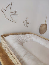 Charger l'image dans la galerie, Matelas à langer imperméable rectangulaire blanc en coton enduit sans PVC pour panier à langer fabriqué en France pour Les p'tites Merveilles de Bérénice