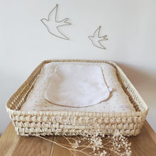 Charger l'image dans la galerie, Panier à langer rectangle avec housse en double gaze de coton BIO "Augustin" fabriqué en France par Les p'tites Merveilles de Bérénice