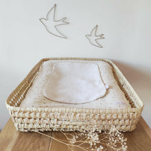 Charger l'image dans la galerie, Panier à langer rectangle avec housse en double gaze de coton BIO "Augustin" fabriqué en France par Les p'tites Merveilles de Bérénice
