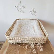 Charger l'image dans la galerie, Panier à langer rectangle avec housse en double gaze de coton BIO "Augustin" fabriqué en France par Les p'tites Merveilles de Bérénice