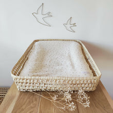 Charger l'image dans la galerie, Panier à langer rectangle avec housse en double gaze de coton BIO "Augustin" fabriqué en France par Les p'tites Merveilles de Bérénice