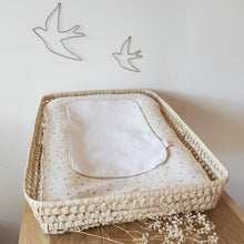 Charger l'image dans la galerie, Panier à langer rectangle avec housse en double gaze de coton BIO "Augustin" fabriqué en France par Les p'tites Merveilles de Bérénice