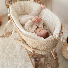 Charger l'image dans la galerie, Couffin "Eglantine" gaze de coton BIO écru | Made in France