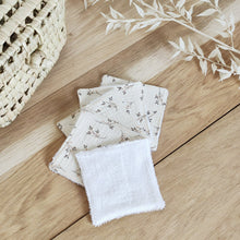 Charger l'image dans la galerie, Vanity lingettes lavables Églantine gaze de coton Bio | Made in France - Les p'tites Merveilles de Bérénice
