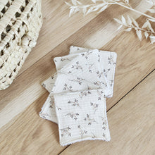 Charger l'image dans la galerie, Vanity lingettes lavables Églantine gaze de coton Bio | Made in France - Les p'tites Merveilles de Bérénice