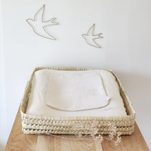 Charger l'image dans la galerie, Housse matelas à langer double gaze de coton Bio écru | Made in France - Les p'tites Merveilles de Bérénice