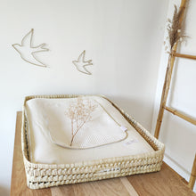 Charger l'image dans la galerie, Housse matelas à langer double gaze de coton Bio écru | Made in France - Les p'tites Merveilles de Bérénice