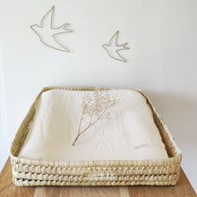 Charger l'image dans la galerie, Panier à langer palme / osier double gaze de coton Bio écru | Made in France | Made in France - Les p'tites Merveilles de Bérénice
