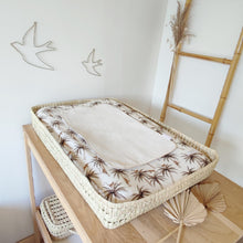 Charger l'image dans la galerie, Housse matelas à langer coton "Little monkeys" écru | Made in France - Les p'tites Merveilles de Bérénice