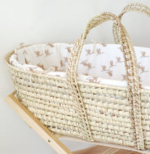 Charger l'image dans la galerie, Couffin bébé + support + habillage gaze de coton "Oies sauvages" | Made in France - Les p'tites Merveilles de Bérénice