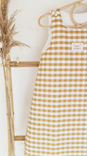 Charger l'image dans la galerie, Gigoteuse 3-9 mois "Gaspard" vichy moutarde double gaze de coton BIO | Fait Main en France "Les p'tites Merveilles de Bérénice