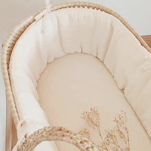 Charger l'image dans la galerie, Tour de couffin en double gaze de coton Biologique écru | Fait Main en France - Les p'tites Merveilles de Bérénice