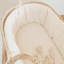 Charger l'image dans la galerie, Tour de couffin en double gaze de coton Biologique écru | Fait Main en France - Les p'tites Merveilles de Bérénice