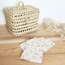Charger l'image dans la galerie, Vanity lingettes lavables Églantine gaze de coton Bio | Made in France - Les p'tites Merveilles de Bérénice