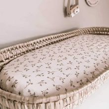 Charger l'image dans la galerie, Drap housse couffin bébé double gaze de coton BIO "Eglantine" | Made in France