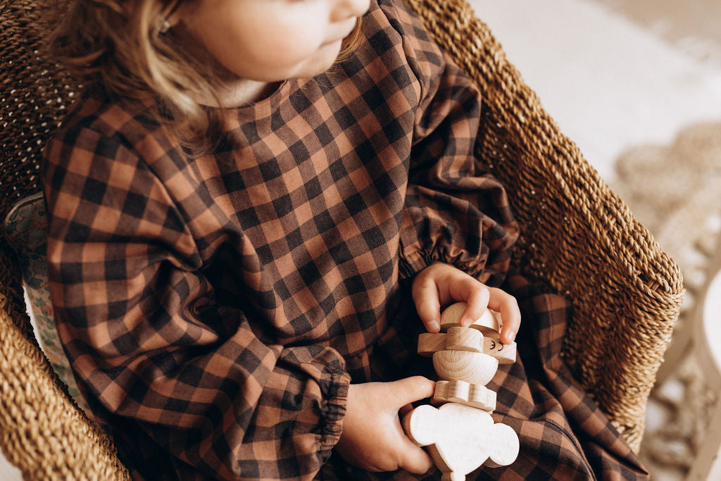 Beganly Robe Décontractée à Carreaux Sans Manches Coton - Bébé Fille 18 Mois-5 Ans
