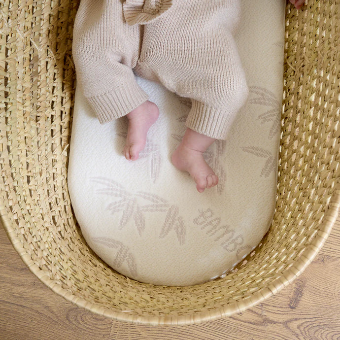 Matelas pour couffin bébé Naturel bambou et laine d'agneau