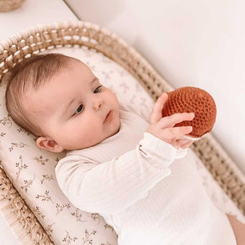 Couffin bébé palme & coton bio confettis