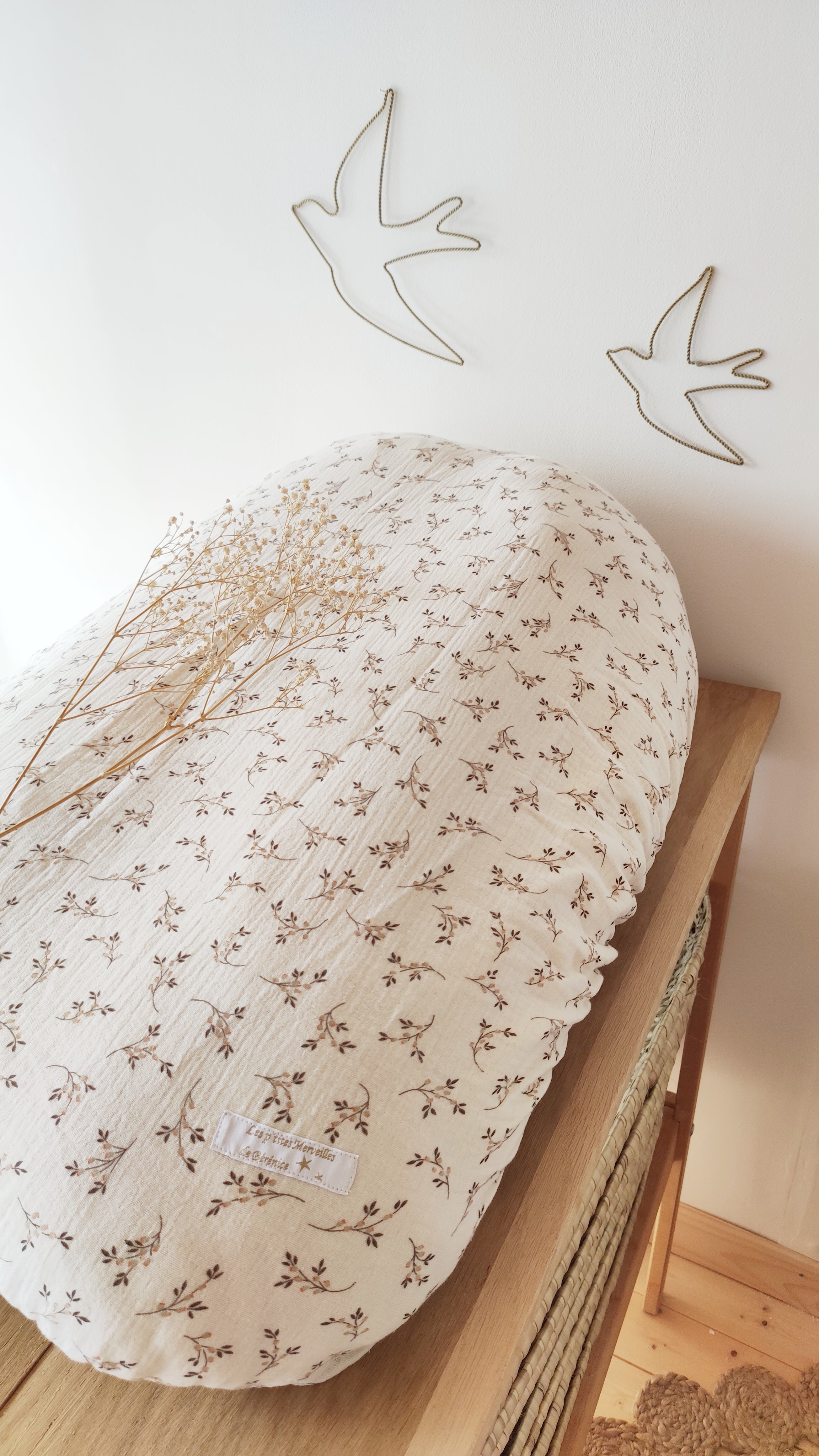 Housse De Coussin D'allaitement Boppy Bio - Coton 100% Bio - Double Face Arc-en-ciel Et Argile