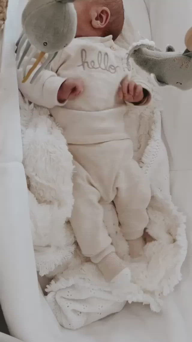 Couverture bébé mixte unisexe en fourrure minky doublé coton blanc fabriqué  en Europe